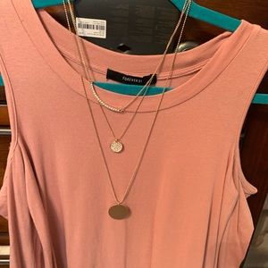 Cold shoulder mauve dress